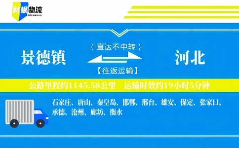 景德镇到河北物流公司