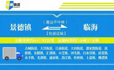 景德镇到临海物流公司