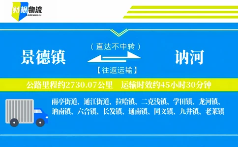 景德镇到讷河物流公司