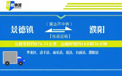 景德镇到濮阳物流公司