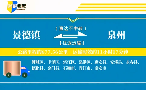 景德镇到泉州物流公司