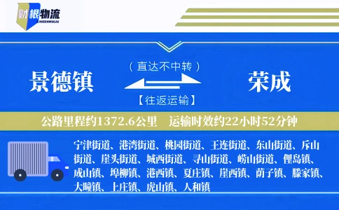景德镇到荣成物流公司