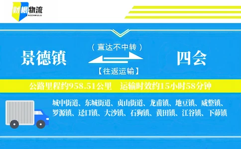 景德镇到四会物流公司