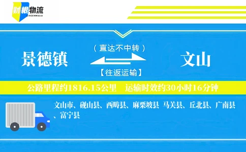 景德镇到文山物流公司