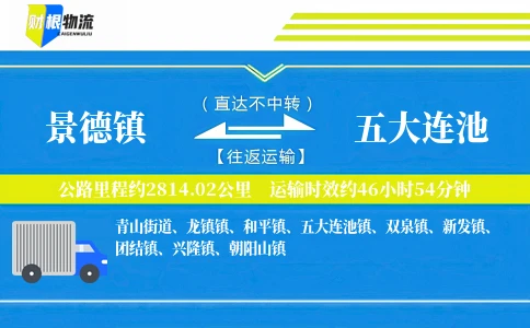 景德镇到五大连池物流公司