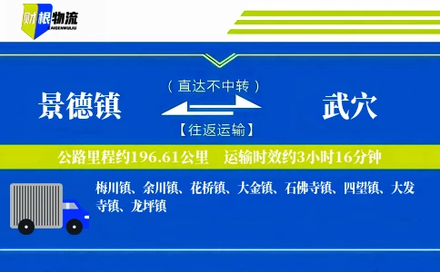景德镇到武穴物流公司