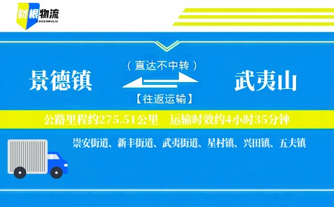 景德镇到武夷山物流公司