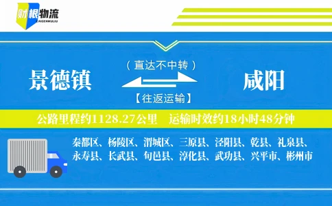 景德镇到咸阳物流公司