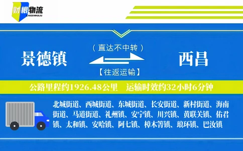 景德镇到西昌物流公司