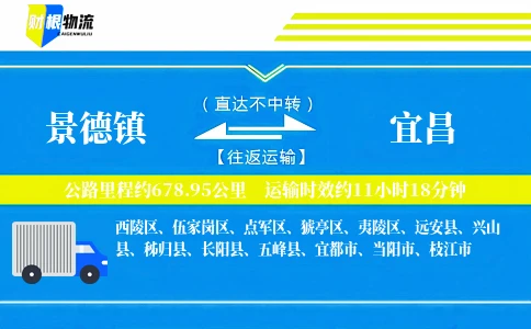 景德镇到宜昌物流公司