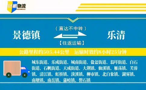 景德镇到乐清物流公司