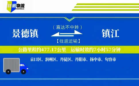 景德镇到镇江物流公司