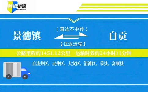 景德镇到自贡物流公司
