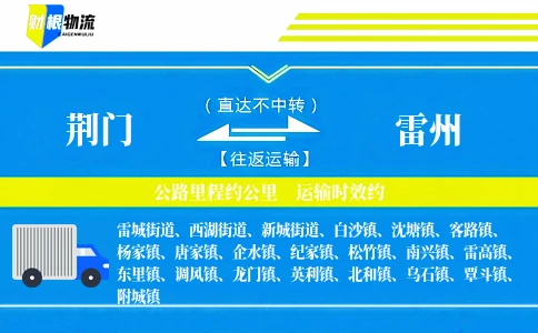 荆门到雷州物流公司