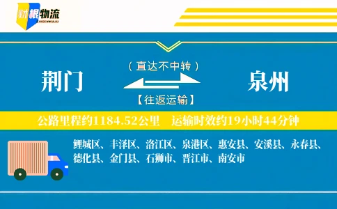 荆门到泉州物流公司