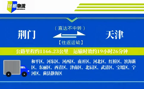 荆门到天津物流公司