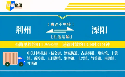 荆州到溧阳物流公司