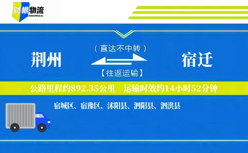 荆州到宿迁物流公司