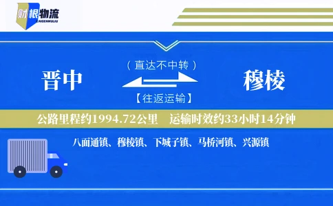 晋中到穆棱物流公司