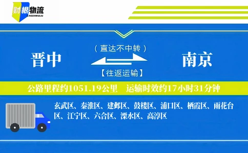 晋中到南京物流公司