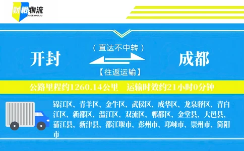开封到成都物流公司