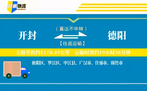 开封到德阳物流公司