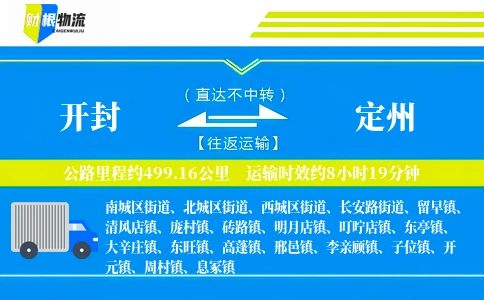 开封到定州物流公司