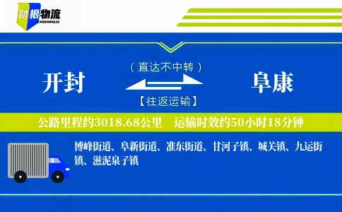 开封到阜康物流公司