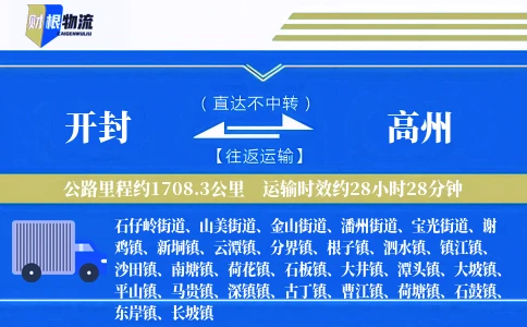 开封到高州物流公司