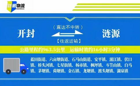 开封到涟源物流公司