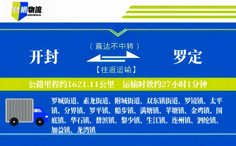 开封到罗定物流公司