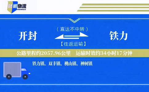 开封到铁力物流公司