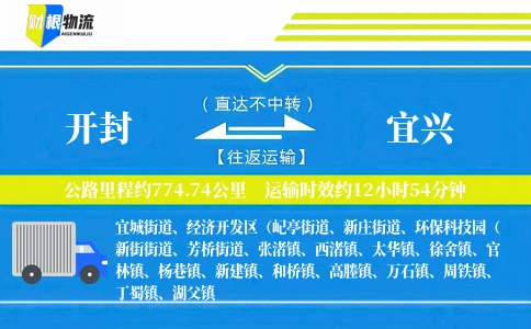 开封到宜兴物流公司