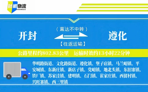 开封到遵化物流公司