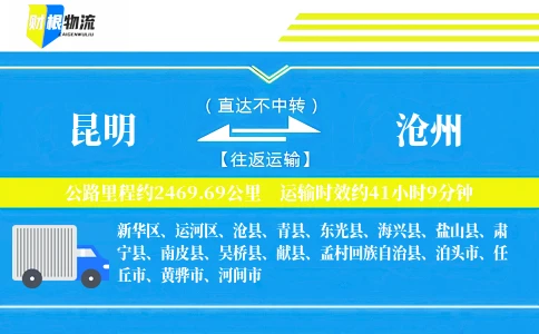 昆明到沧州物流公司
