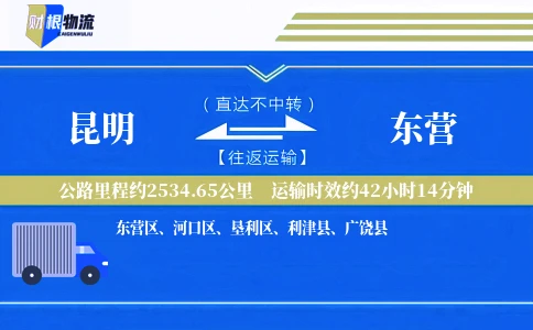 昆明到东营物流公司