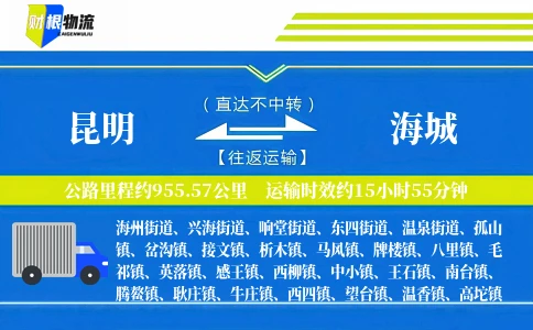 昆明到海城物流公司