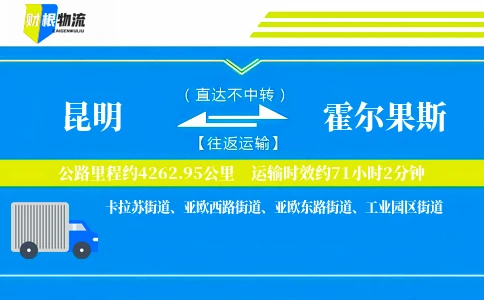 昆明到霍尔果斯物流公司