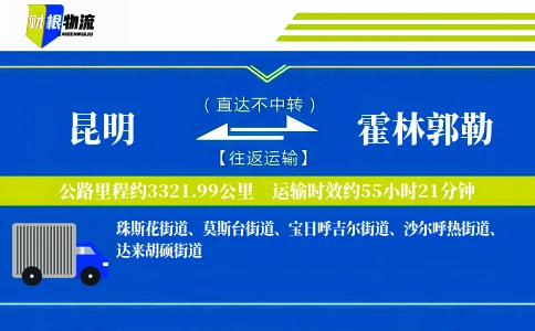 昆明到霍林郭勒物流公司