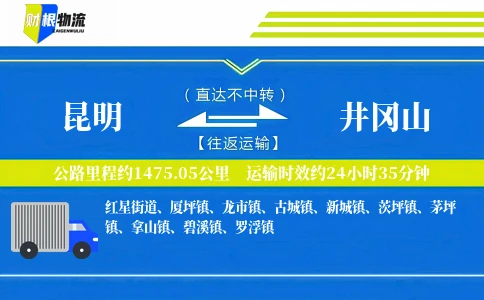 昆明到井冈山物流公司