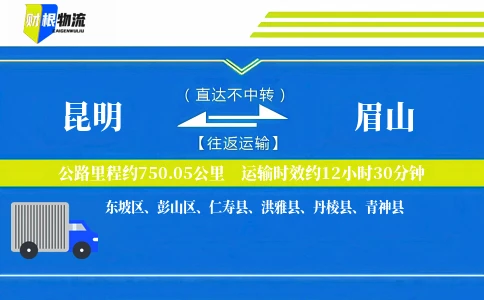 昆明到眉山物流公司