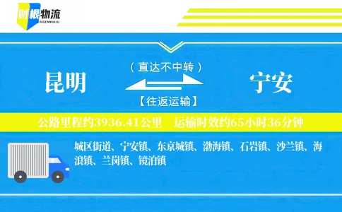 昆明到宁安物流公司
