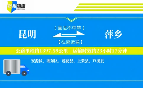 昆明到萍乡物流公司