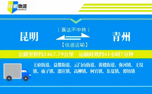 昆明到青州物流公司