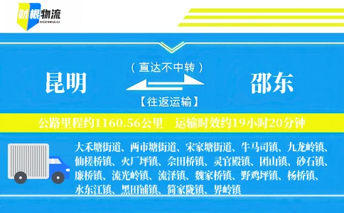 昆明到邵东物流公司