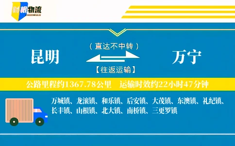 昆明到万宁物流公司