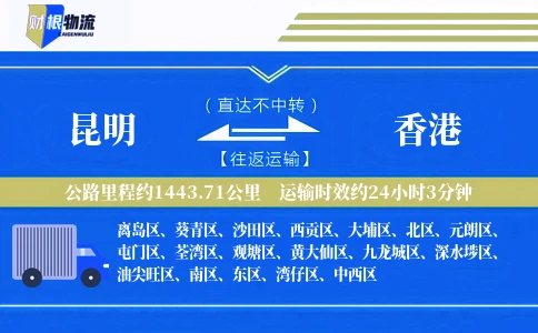 昆明到香港物流公司