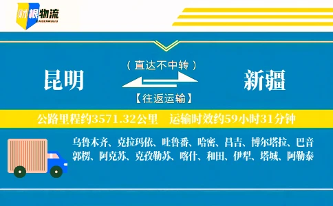 昆明到新疆物流公司