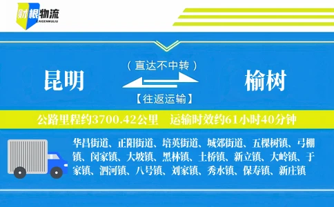 昆明到榆树物流公司