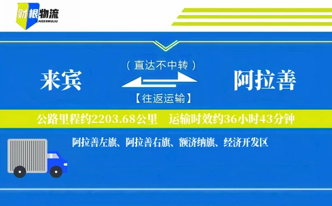 来宾到阿拉善物流公司